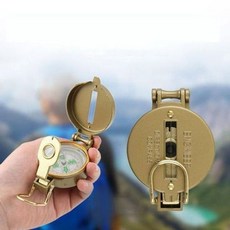 Coms 컴스 IB421 나침반 거리측정 Metal Compass 야간활동 등산 레저 캠핑 낚시, 1개, 상세페이지 참조