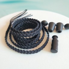 수빠마 수제수경끈 수끈 수경끈 단색, 블랙, 1개