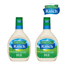 [Hidden Valley] [1+1] 히든밸리 오리지널 랜치 대용량 709ml 2개 서브웨이 드레싱 소스 Hidden Valley Ranch Salad Dressing, 1세트