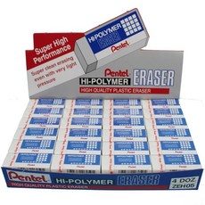 Pentel 飛龍 Hi-POLYMER ERASER ZEH-20 標準型橡皮擦 (12入), 1個, ZEH-05 一盒48入