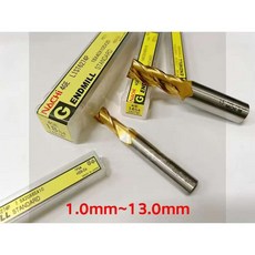 日本Nachi鍍鈦銑刀 立銑刀精銑刀 端銑刀 1mm-13mm兩刃銑刀, 1個, 兩刃,4.0mm