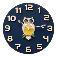 木紋室內設計 Howlett 靜音掛鐘 直徑30cm 重量500g, 海軍藍風格