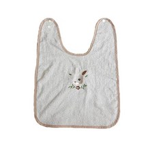 隔日達 寶寶洗臉圍兜 多功能洗漱巾 兒童刷牙洗漱巾 洗臉毛巾 幼兒園兒童圍兜 口水巾, 1個, 森林兔【長35*寬50cm】