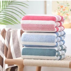 GL 스트라이프 대형 극세사 비치타올 파스텔톤 대형타올 70X140CM, 1개, 그레이