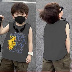 新款可愛童裝 兒童背心 童裝韓係兒童背心夏季款男童無袖寬鬆T恤2025新款寶寶上衣洋氣ins