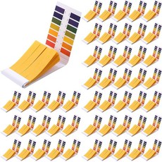 한데포 50팩 pH 테스트 스트립 1-14 범용 전체 범위 리트머스 교육 학생 화학 실험 타액 소변 수토용 4000, Handepo 50팩 pH 테스트 스트립 1 14 범용