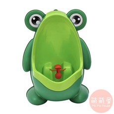 萌萌屋 兒童青蛙小便斗 學習便器 可懸掛站立 可拆洗附旋轉靶, 綠色