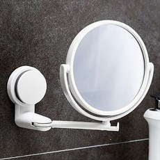 Qiaokao 흡착식 회전형 양면 화장 거울, 화이트