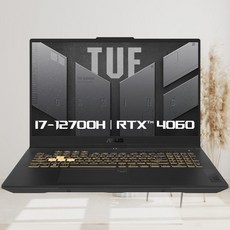 에이수스 2023 TUF Gaming F17 코어i7 인텔 12세대 지포스 RTX 4060, Mecha Gray, 2560GB, 16GB, WIN11 Home, FX707ZV4-LL036