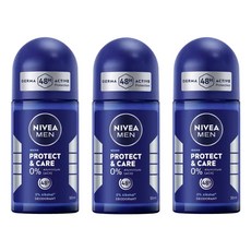 독일 니베아 맨 프로텍트 앤 케어 논알콜 롤온 데오드란트, 50ml, 3개