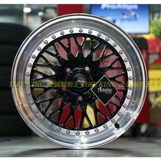 類 B 復古 17吋鋁圈 黑底唇 4/100 5/100 5/108 5/114.3 5/112 CRV ALTIS, 1個