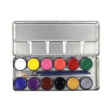 JX 페이스페인팅 물감 바디페인팅 물감 12색 유성 팔레트, 4개, JX 12색 페이스페인팅 유성팔레트