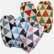 핸드메이드 아동용 방수 팔토시-북유럽 삼각 네이비 어린이집 유치원 준비물 요리 미술 토시