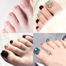 키스미스 페디팁 페디큐어 인조발톱 셀프 네일 아트 4종타입 x 24p, 1개, 혼합색상 럭셔리 시리즈