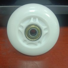 마이크로킥보드 led 맥시 앞 교체 부품 바퀴, 1개, 화이트 64mm
