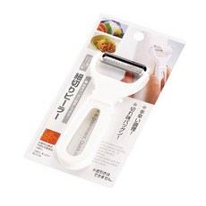 日本製細切削皮刀 薄片絲狀削皮器 蔬果刨刀，輕鬆刨絲薄片，廚房必備, 1個, 白色