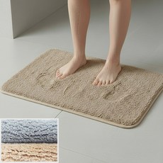 사라고 특급호텔 감성 보송한 극세사 욕실 발매트 고흡수 미끄럼방지 매트, 1개, 단품 베이지