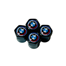 BMW 에어벨브 타이어 밸브캡 에어캡 구찌캡, 50주년 기념 블랙, 4개