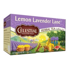 CELESTIAL SEASONINGS 詩尚草本 無咖啡因檸檬薰衣草茶茶包, 20入, 2g