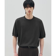 드로우핏 DRAW FIT 쿨링 모달 하프 라운드 니트 CHARCOAL