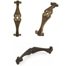 큐빅장식 나비모양 도어용품 2구 가구손잡이 장식소품