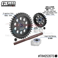 중형 탄소강 모터 기어 20T/35T M1.5 몰드 TRAXXAS-1/5 X-MAXX 6S/8S 1/6 4WD XRT 8S-78086-4, 02 25 35t 5mm shaft