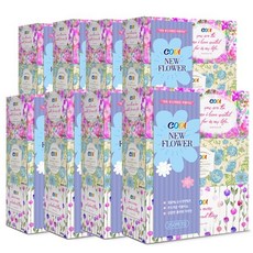 코디 뉴플라워 각티슈 250매3입 8개 프리미엄 화장지 미용티슈