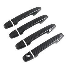 水轉印碳纖維紋 無鑰匙 把手 拉手 覆蓋式黏貼 適用於13-22 XV Crosstrek 14-18 Forester, 1個