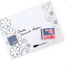 콰르텟 M5 플라워 디자인 메모보드 노프레임 학원 학교 유아 게시판 현황판 가정용칠판