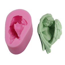 실리콘 수지 곰팡이 DIY 천사 모양 주조 금형 DIY 크래프트 3D 금형 아트 크래프트 어린이를위한 수제 장난감 만들기, 1개