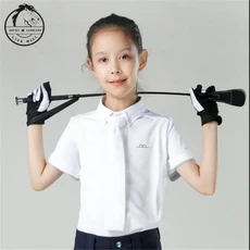 말을 탈 때 Cavassion Equestrian Knight 니트 타이, 01 White Kids S, 1