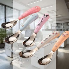 베이비 스푼 유아식기 소풍 유아수저 어린이집 이유식 스텐, 시나모롤
