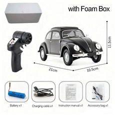 1/16 비틀 RC카 클래식 등반 모델, Black Foam box