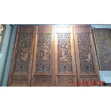 小o結緣館 仿古家具 四季窗花 梅蘭竹菊 香樟木 單片