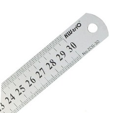 두꺼운 컷팅자 쇠자 철자 스틸자 방안자 직자 눈금자 30cm, 본상품