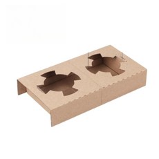 보강 펄프 종이 컵홀더 컵받침 테이크아웃 난좌캐리어 카페 소모품, 25개 세트 50개 컵, 1개, 1개