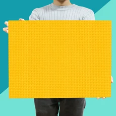48*64 도트 블록 베이스 플레이트 DIY 조립식 벽 브랜드 호환 어린이 선물 장난감, 05 Yellow