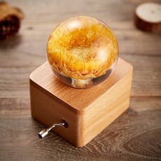 민들레 크리스탈 볼 뮤직박스 창의적 선물용, 5_손으로흔드는해바라기음악상자