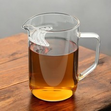 주방용품 내열유리 거름망 숙우 400ml 투명, 1개