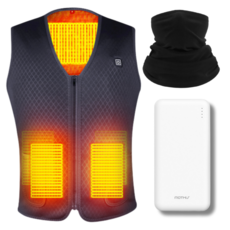 Lifegear USB加熱背心加熱背心供暖背心 + 1電池