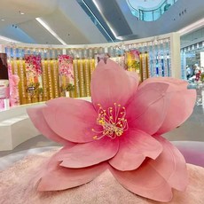 대형 조화 장식 세트 꽃 모형 포토존 인테리어용 양귀비, 브라이트옐로우 I 60cm