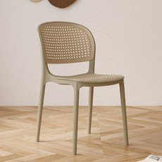 인조 라탄의자 플라스틱 식당용 팔걸이 식탁의자 등받이 인테리어, 3. 그린 보강, 1개