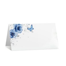 嗨購 水彩蝴蝶桌卡展示卡 漸層暈染晴空藍彩色印刷, （1張）, 1個