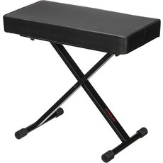 Stageline KB5 키보드 벤치 - 튼튼한 X-스타일 프레임 두꺼운 패딩 시트 조절 가능한 높이8 22 평평하게 접어서 보관하기 쉬운 블랙