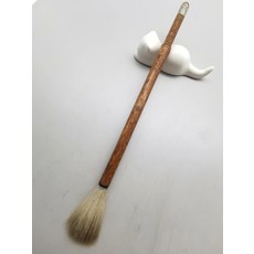 日本古城園 宿純白澤 六朝妙品 細光峰宿純羊毫 斑竹筆桿 手工刻字 彈性弱 出峰4.2釐米 筆徑9.0毫米, 1個, 參考詳情頁