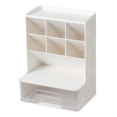 라라하우스 디바이더 데스크 오거나이저 수납 정리함, 화이트 투명, 1개