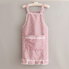 가정용 앞치마 여자 허리둘레 얇은 주방 요리 통풍 내마모 귀여운 양기 출근 작업복 색깔7, 색깔28