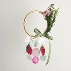 [21USE_0319]호유즈꽃집 카네이션 리스 자개모빌 DIY-KIT_핑크(S), 핑크(S)