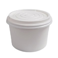 Draw Life 無印刷紙容器 750ml 容器 + 蓋子組合, 100套, 1入