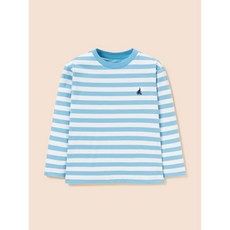빈폴 키즈 스트라이프 긴소매 티셔츠 스카이 블루 (BI5841UE2Q) 218236